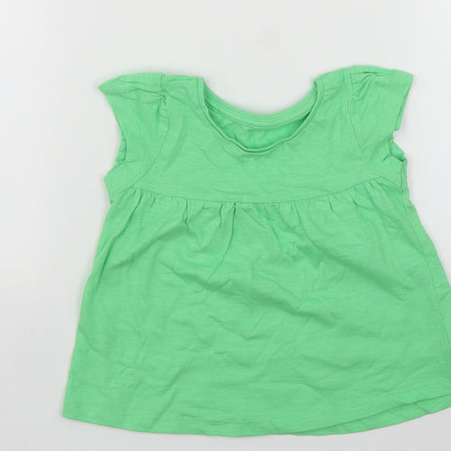 St Bernard Girls Green  Cotton Shift  Size 18 Months  Round Neck