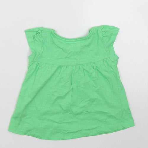 St Bernard Girls Green  Cotton Shift  Size 18 Months  Round Neck