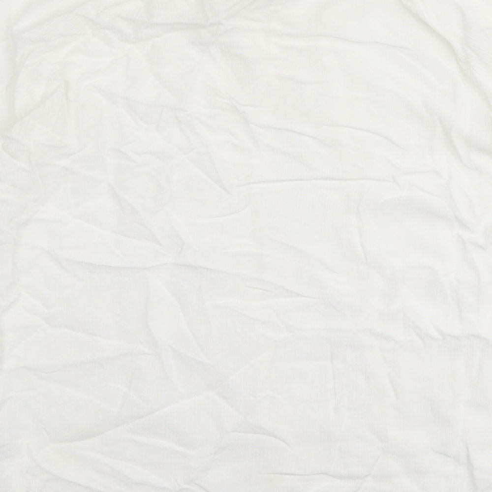 F&F Womens Ivory  Viscose Basic Blouse Size 6 Round Neck