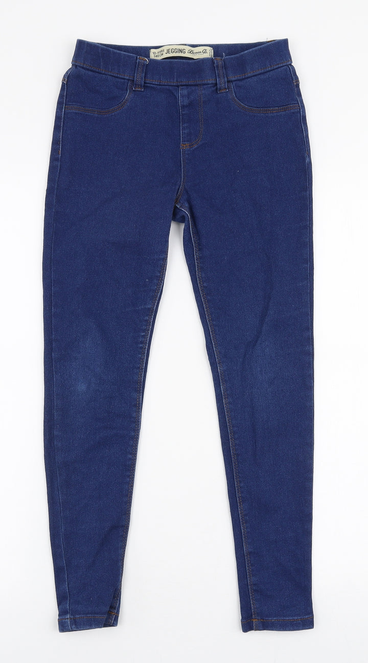 Denim Co Girls Blue  Cotton Jegging Jeans Size 10-11 Years  Slim Pullover