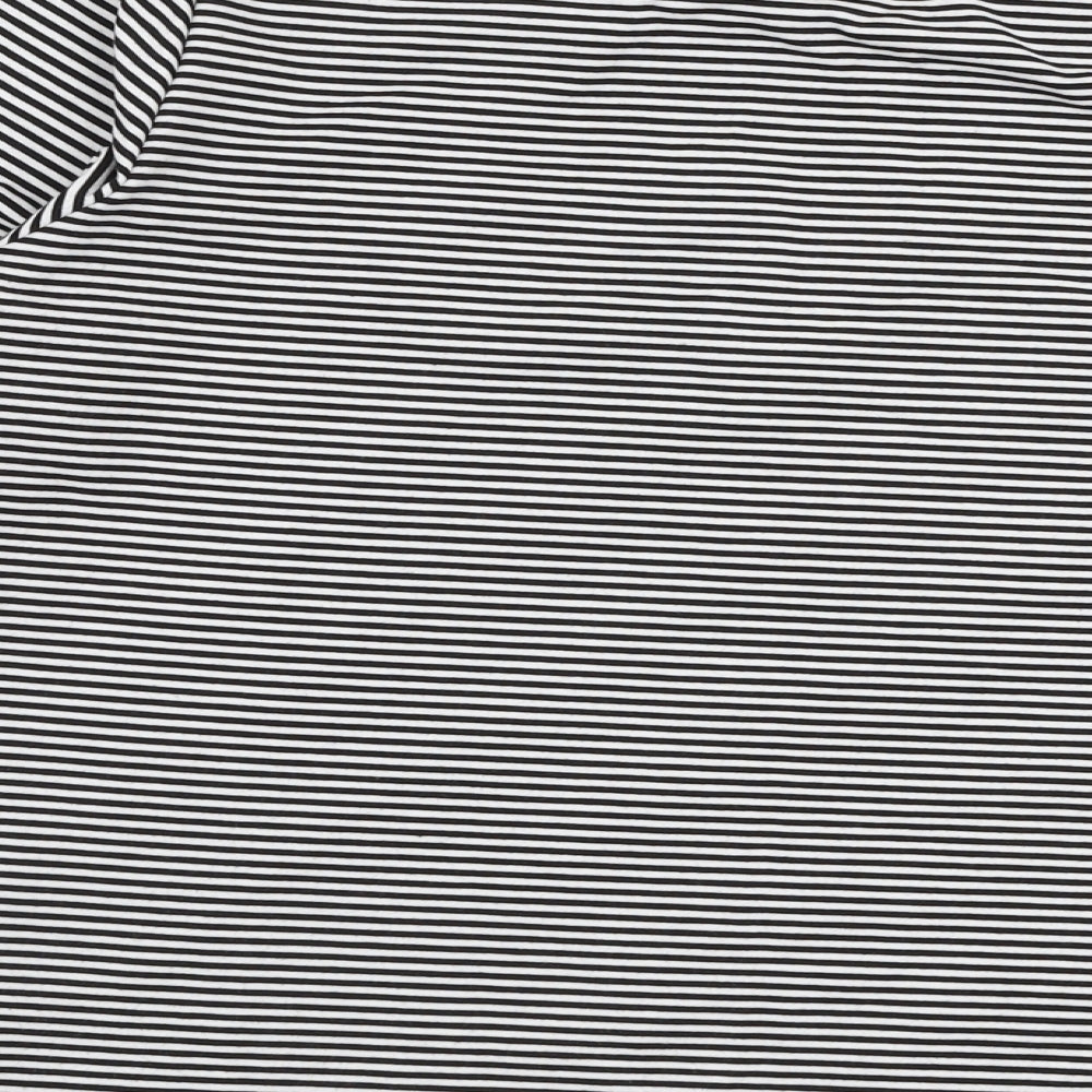 Superdry Womens White Striped Polyester Pullover Sweatshirt Size 14  Pullover