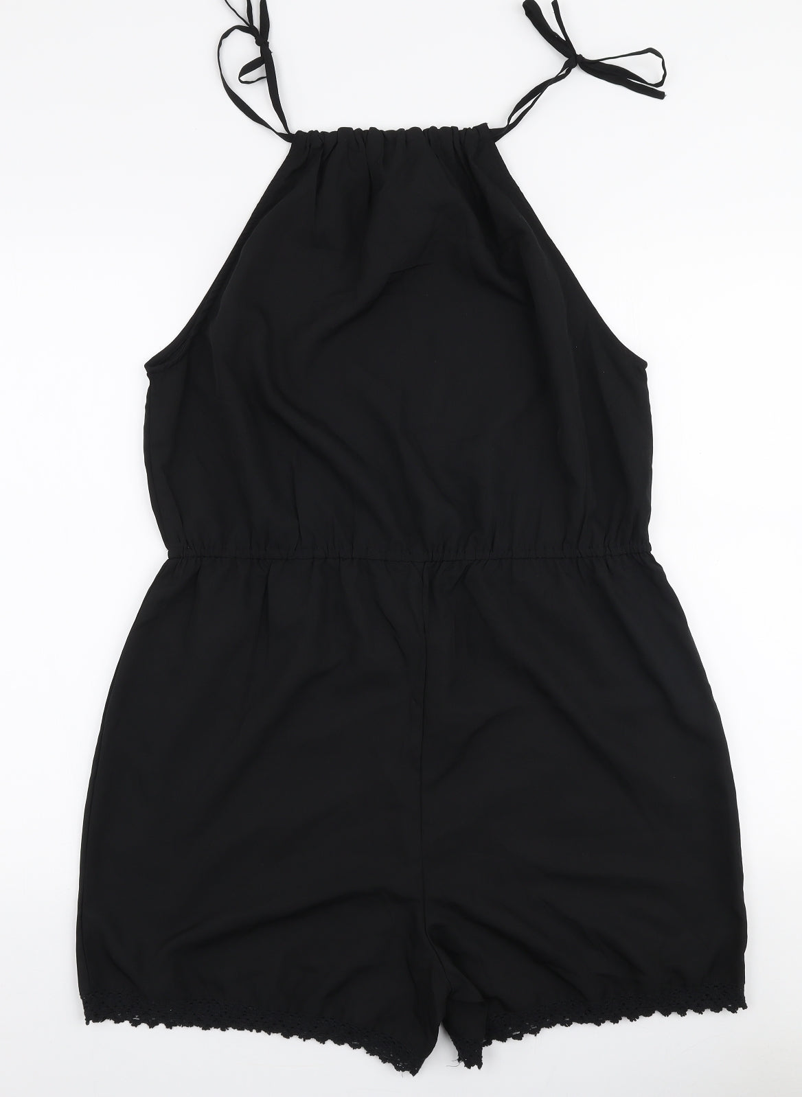 Pep & Co Womens Black  Polyester Playsuit One-Piece Size 16 L4 in Pullover