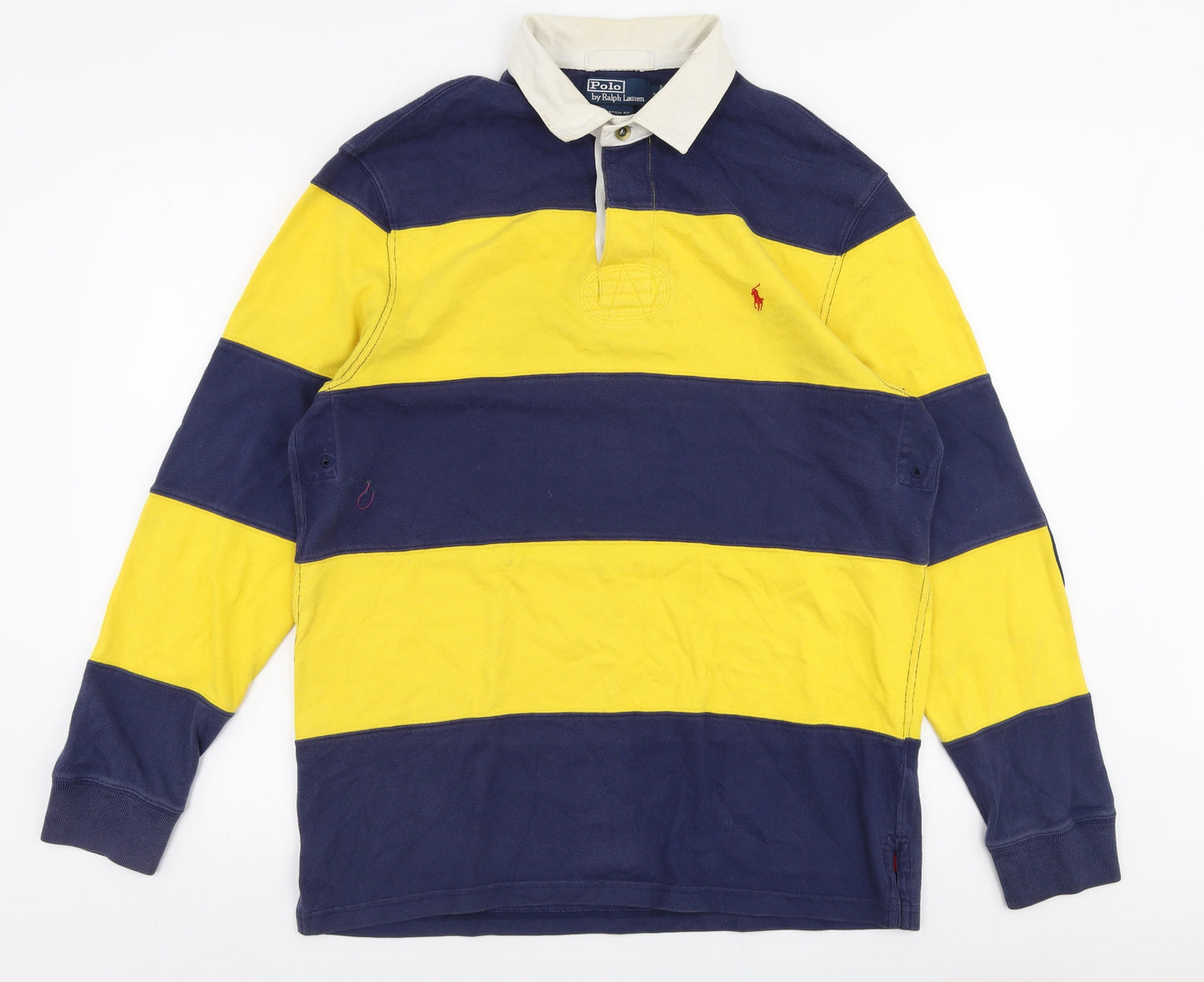 Ralph Lauren Mens Multicoloured Striped Cotton Pullover Sweatshirt Size L