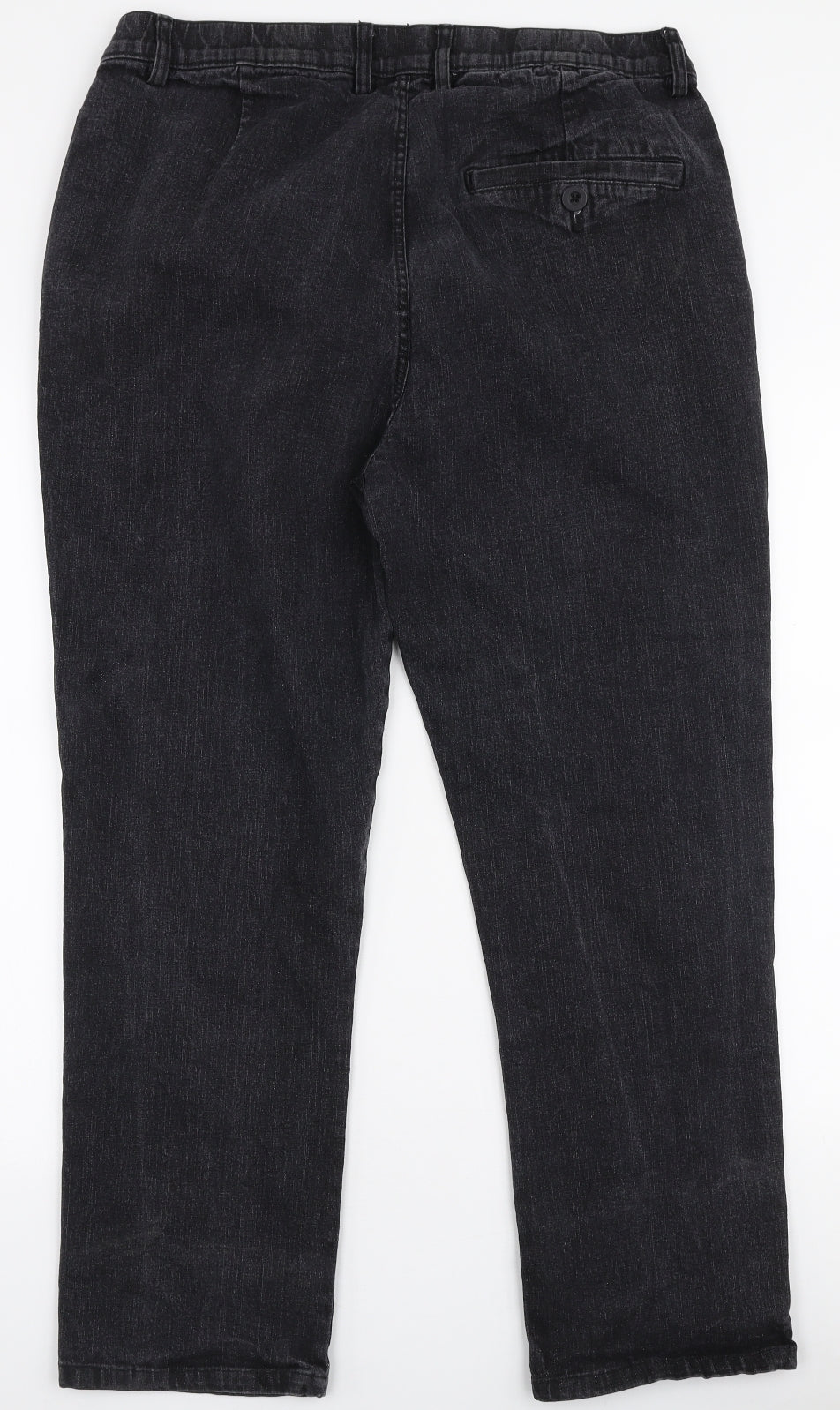 Premiere Man Mens Grey  Cotton Straight Jeans Size 38 in L28 in Regular Zip