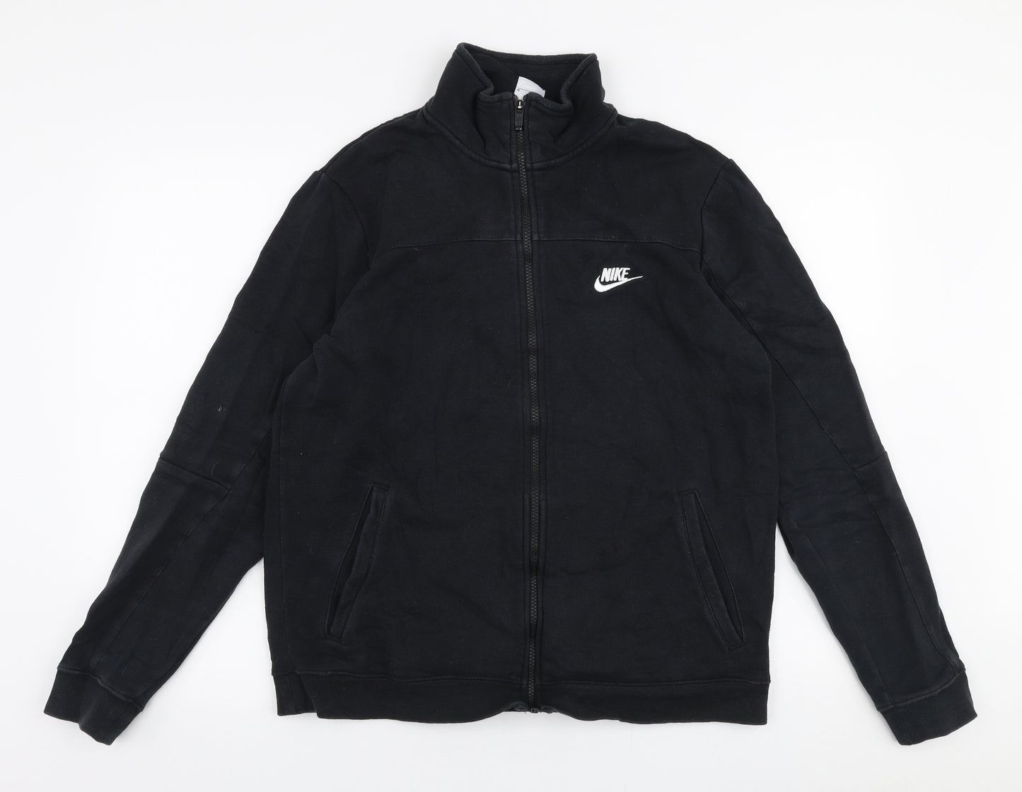 Nike Mens Black  Cotton Full Zip Sweatshirt Size M