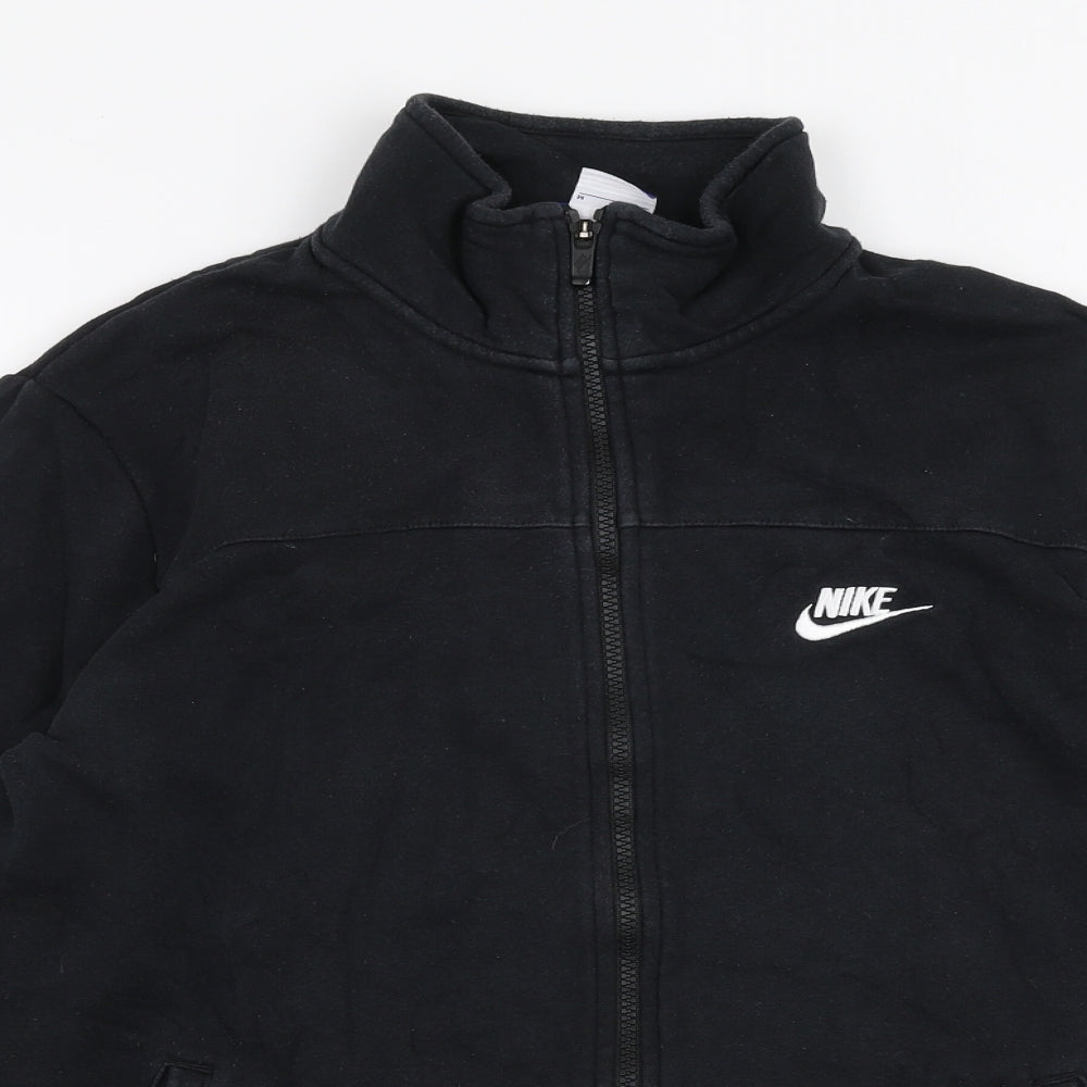 Nike Mens Black  Cotton Full Zip Sweatshirt Size M