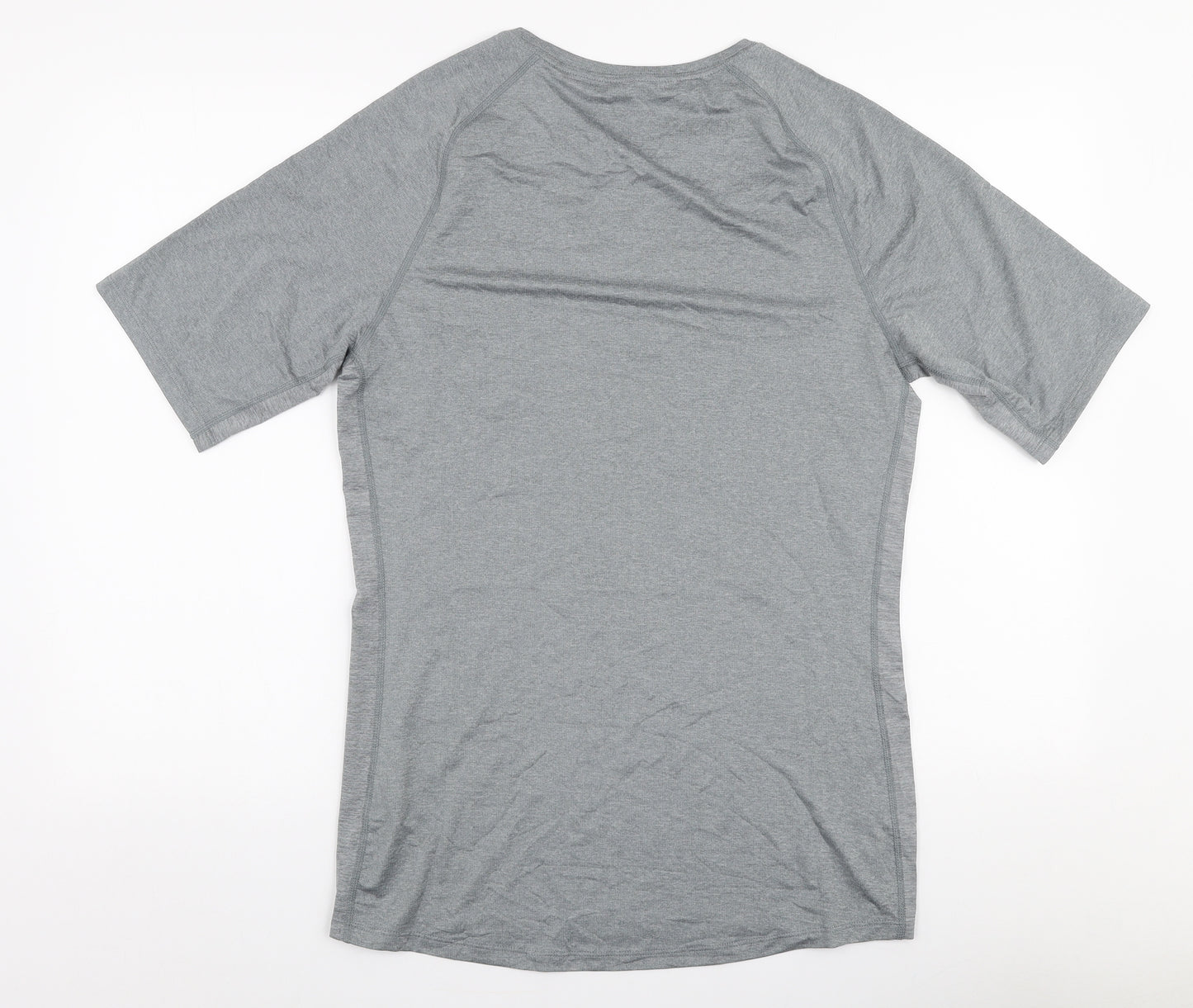 Nike  Mens Grey  Polyester Jersey T-Shirt Size XL Round Neck Pullover