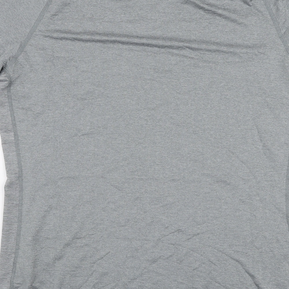 Nike  Mens Grey  Polyester Jersey T-Shirt Size XL Round Neck Pullover