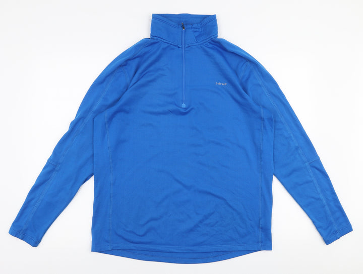 Hind Mens Blue  Polyester Pullover Sweatshirt Size M