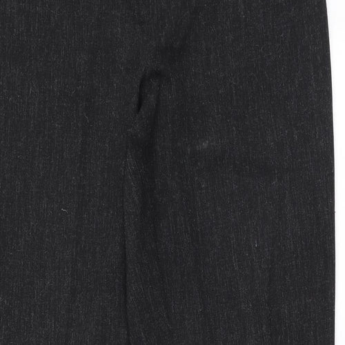 Marks and Spencer Womens Black  Polyester Trousers  Size 14 L32 in Regular Zip