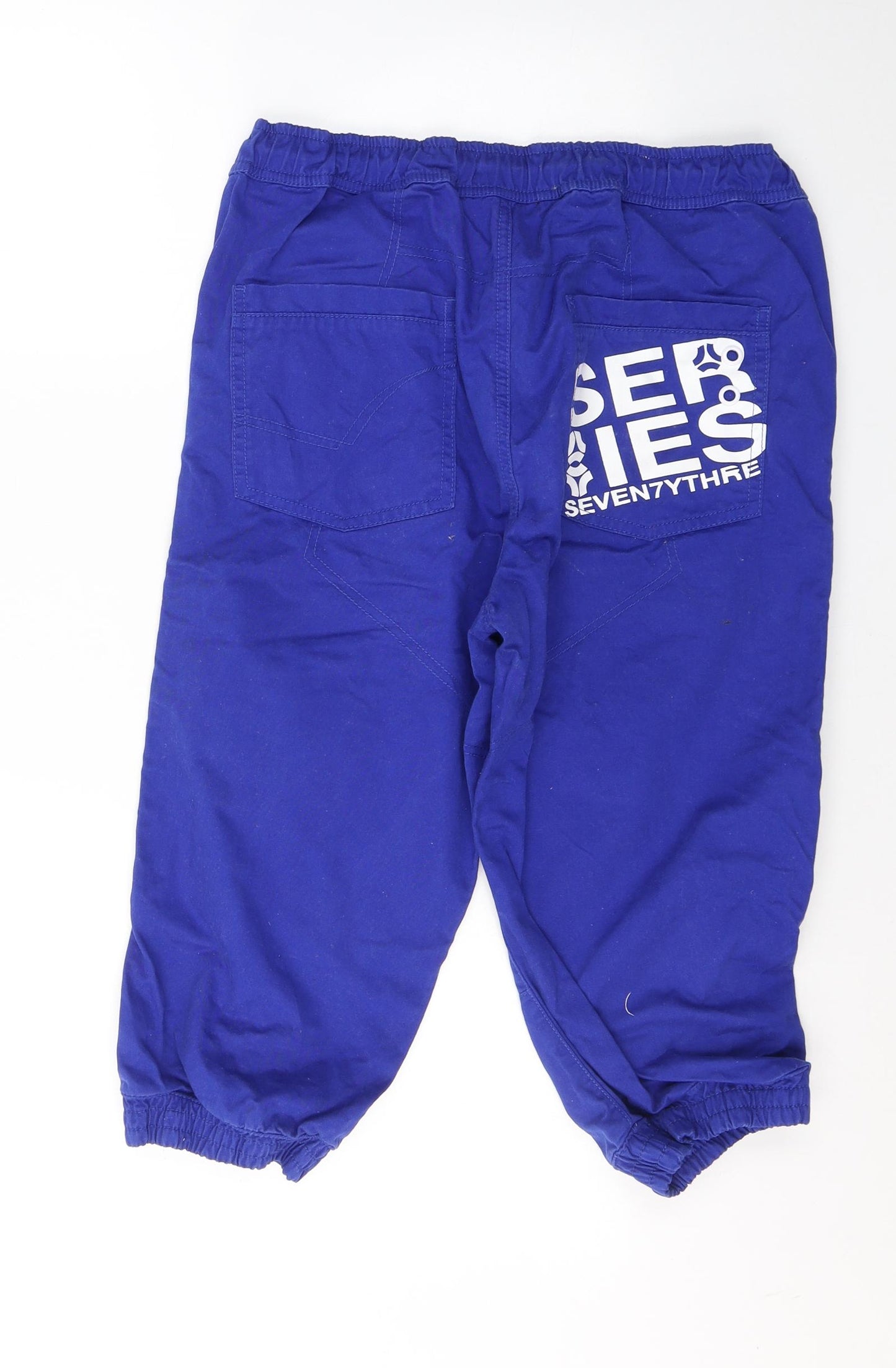 Matalan Mens Blue  Cotton Cargo Shorts Size 32 L16 in Regular Button