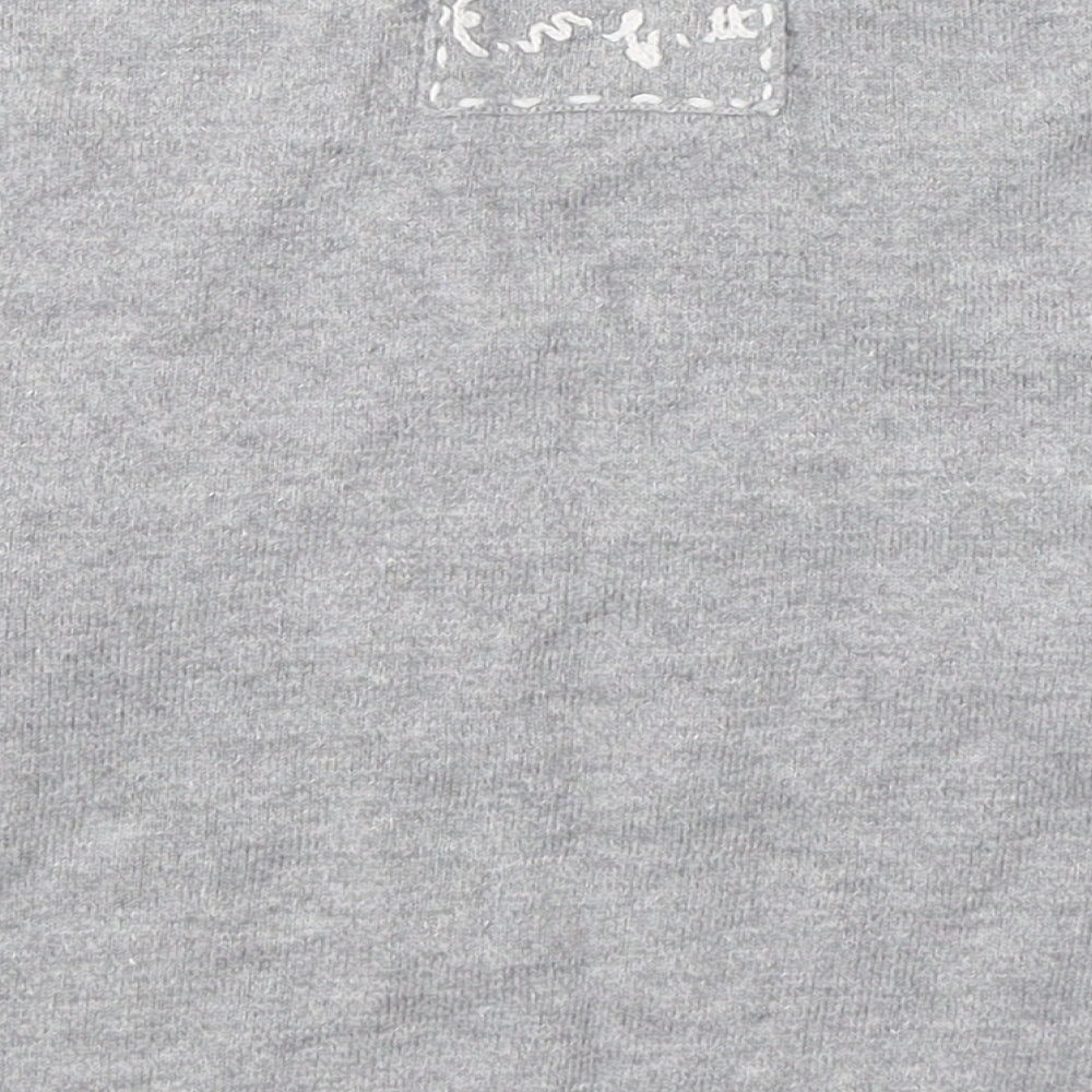Confetti Boys Grey V-Neck Geometric Cotton Pullover Jumper Size 4 Years  Pullover