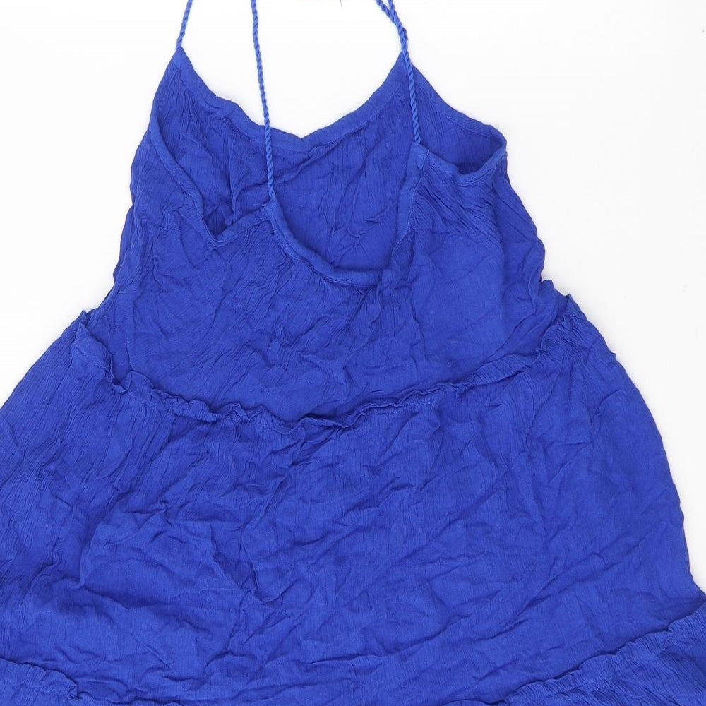 George Womens Blue  Viscose Tank Dress  Size S  Round Neck Pullover - Beach dress