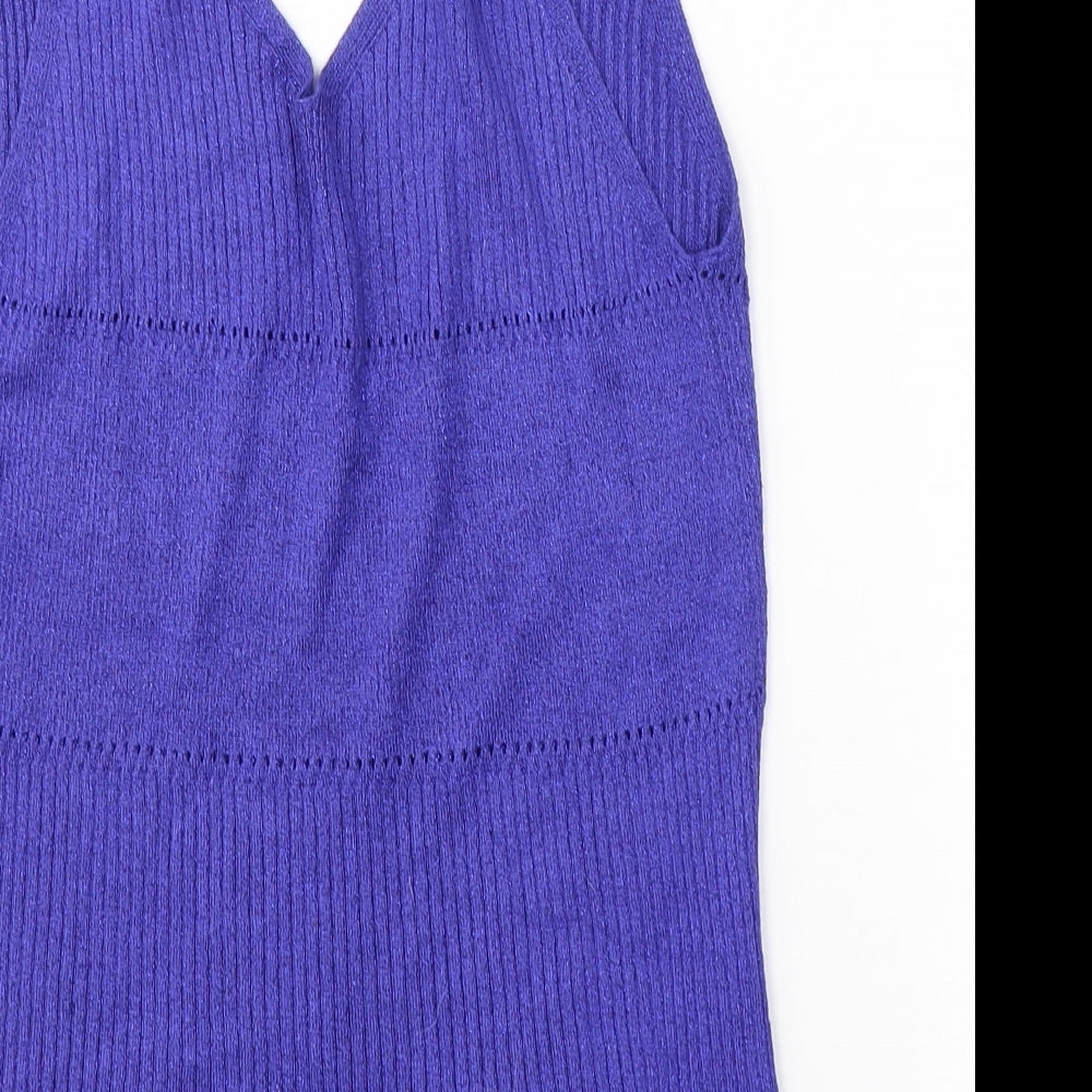 George  Womens Blue  Viscose Basic Tank Size 14 V-Neck