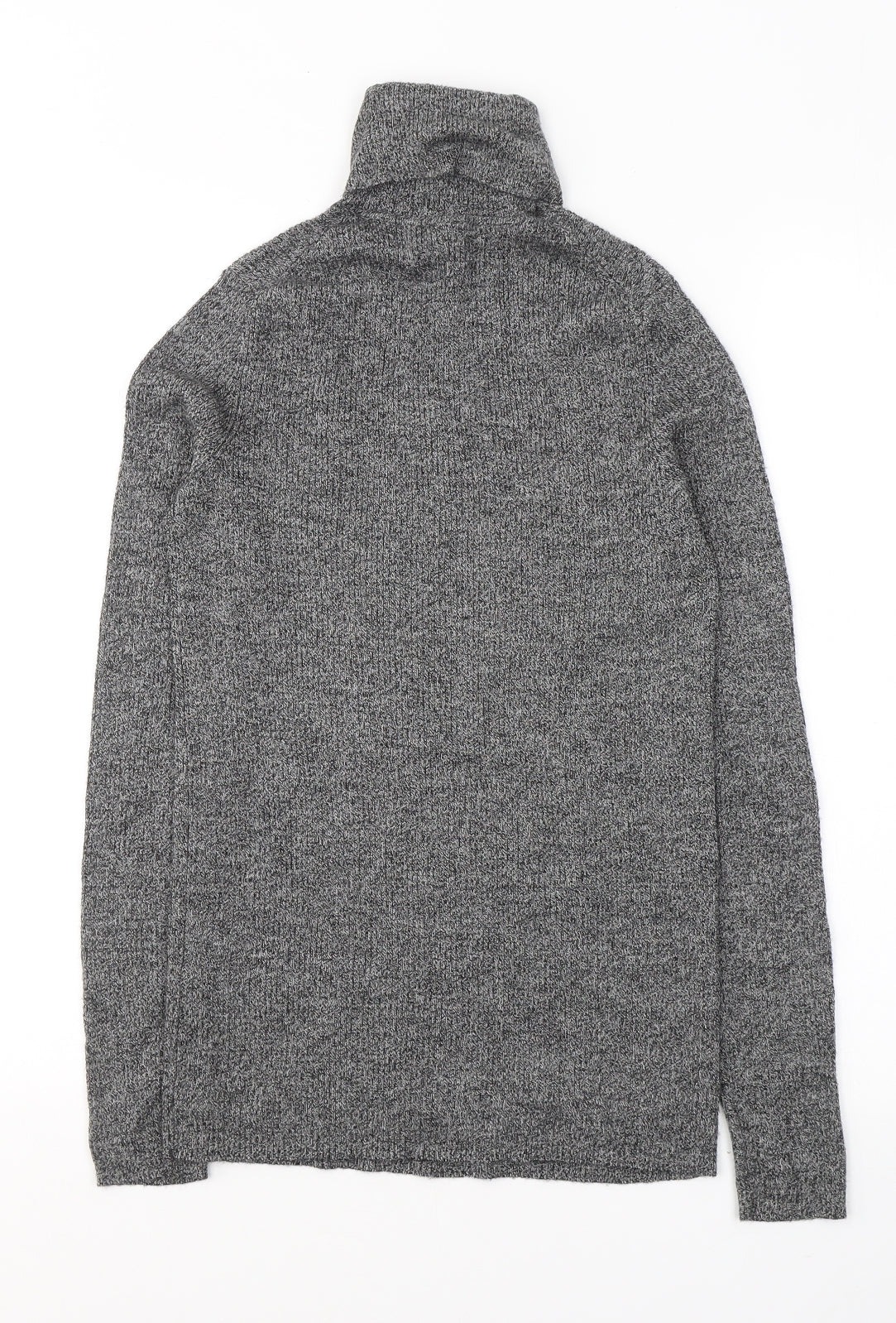 Uniqlo Womens Grey Roll Neck  Wool Pullover Jumper Size M