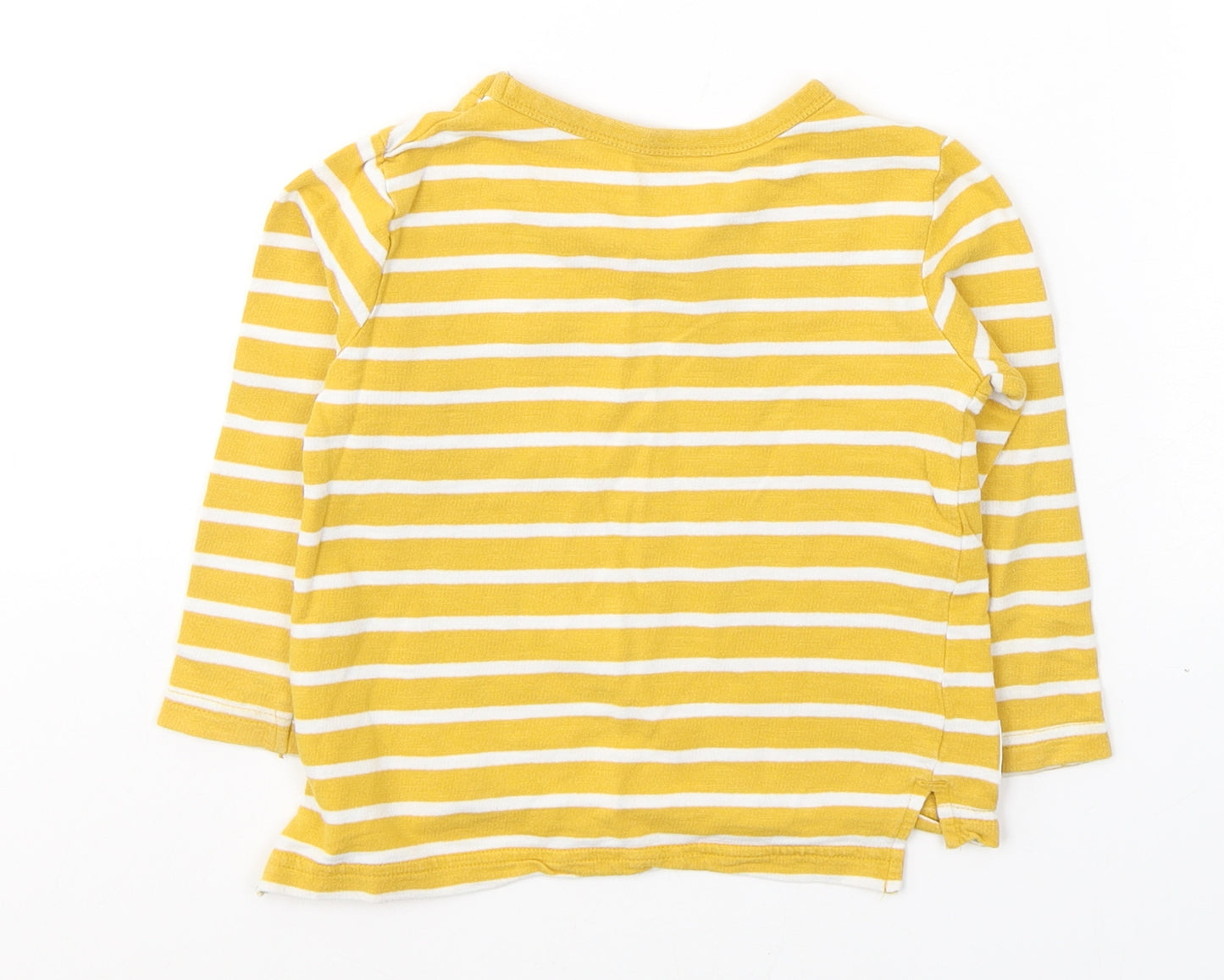 Dunnes Stores Baby Yellow Striped Cotton Pullover Jumper Size 12-18 Months  Pullover