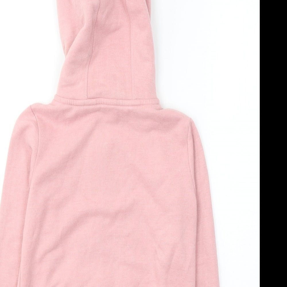 NEXT Girls Pink  Cotton Full Zip Hoodie Size 7 Years  Zip