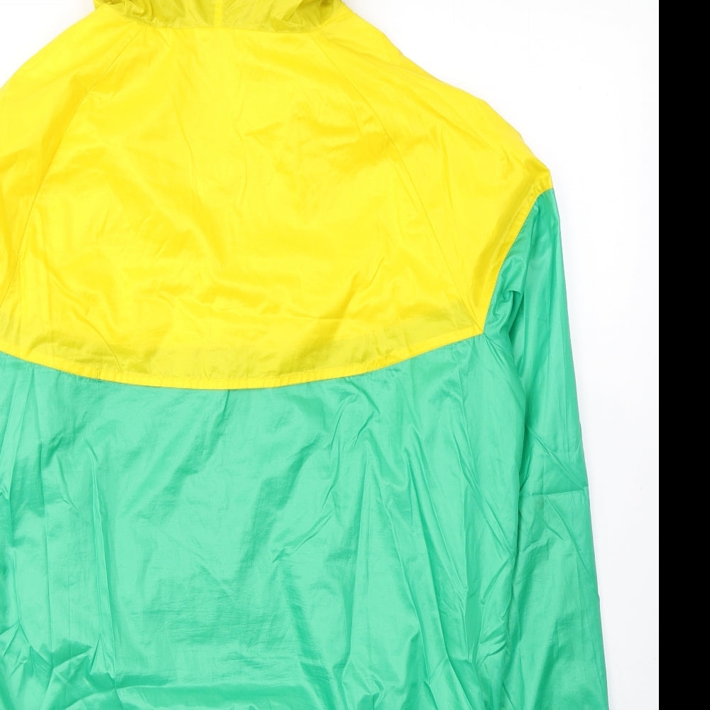 Nike Mens Green   Windbreaker Jacket Size M  Zip - Colourblock
