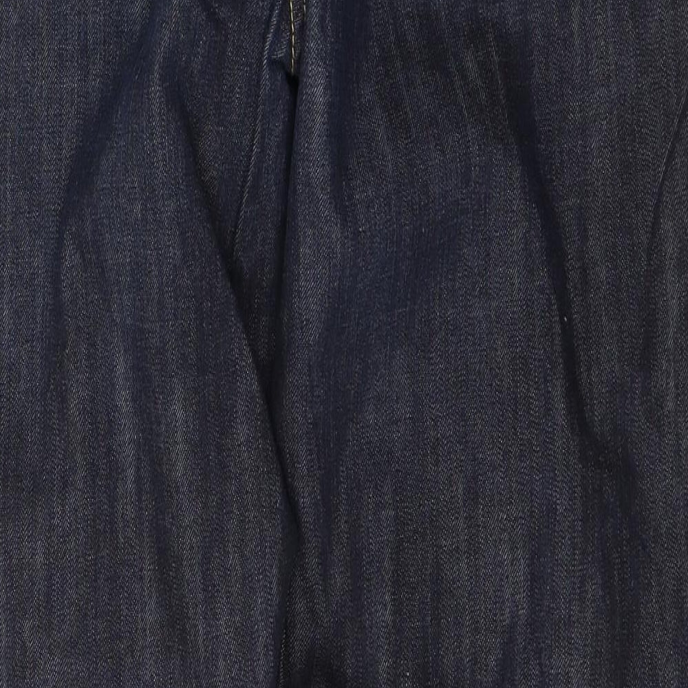Burton Mens Blue  Cotton Straight Jeans Size 34 L30 in Regular Button