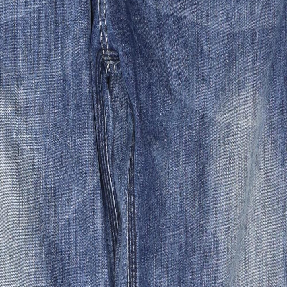Firetrap Mens Blue  Cotton Straight Jeans Size 34 L30 in Regular Button