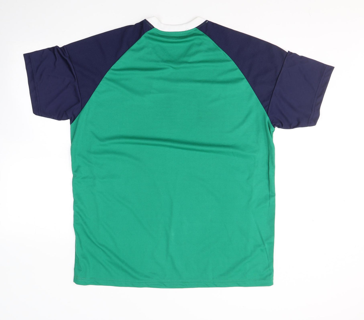 adidas Mens Green Colourblock Polyester  T-Shirt Size 2XL Round Neck  - Northern Ireland