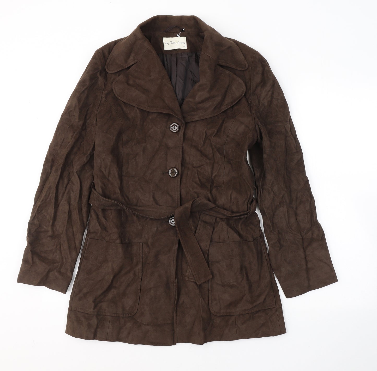 Bay Jrading Company Womens Brown   Pea Coat Coat Size 10  Button