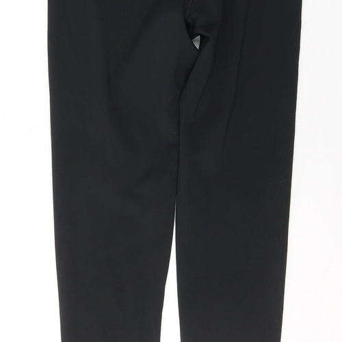 USA Pro Womens Black  Polyester Pedal Pusher Leggings Size 12 L27 in Regular Button