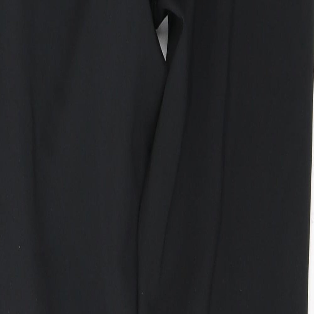 USA Pro Womens Black  Polyester Pedal Pusher Leggings Size 12 L27 in Regular Button