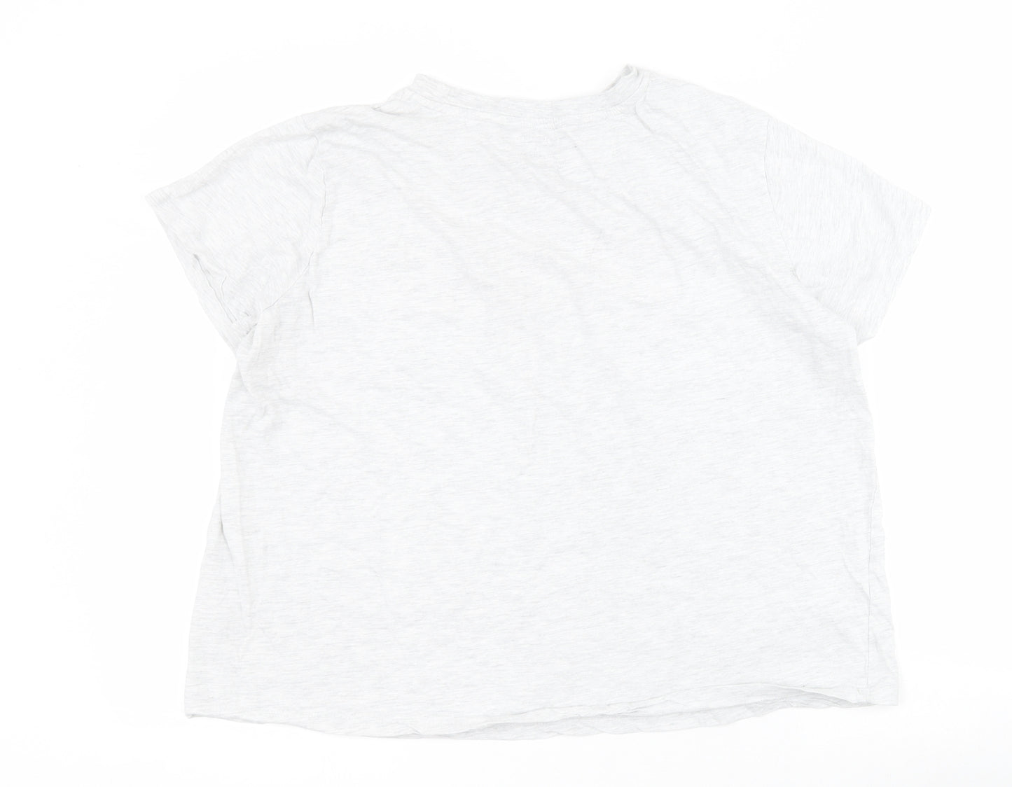 Primark Womens Grey  Cotton Basic T-Shirt Size XL Crew Neck