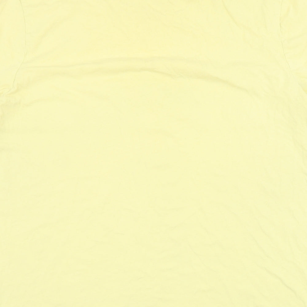 Primark Mens Yellow  Cotton  T-Shirt Size XL Crew Neck