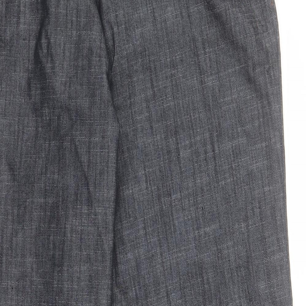 Dorothy Perkins Womens Black  Cotton Wide-Leg Jeans Size 16 L28 in Regular Zip