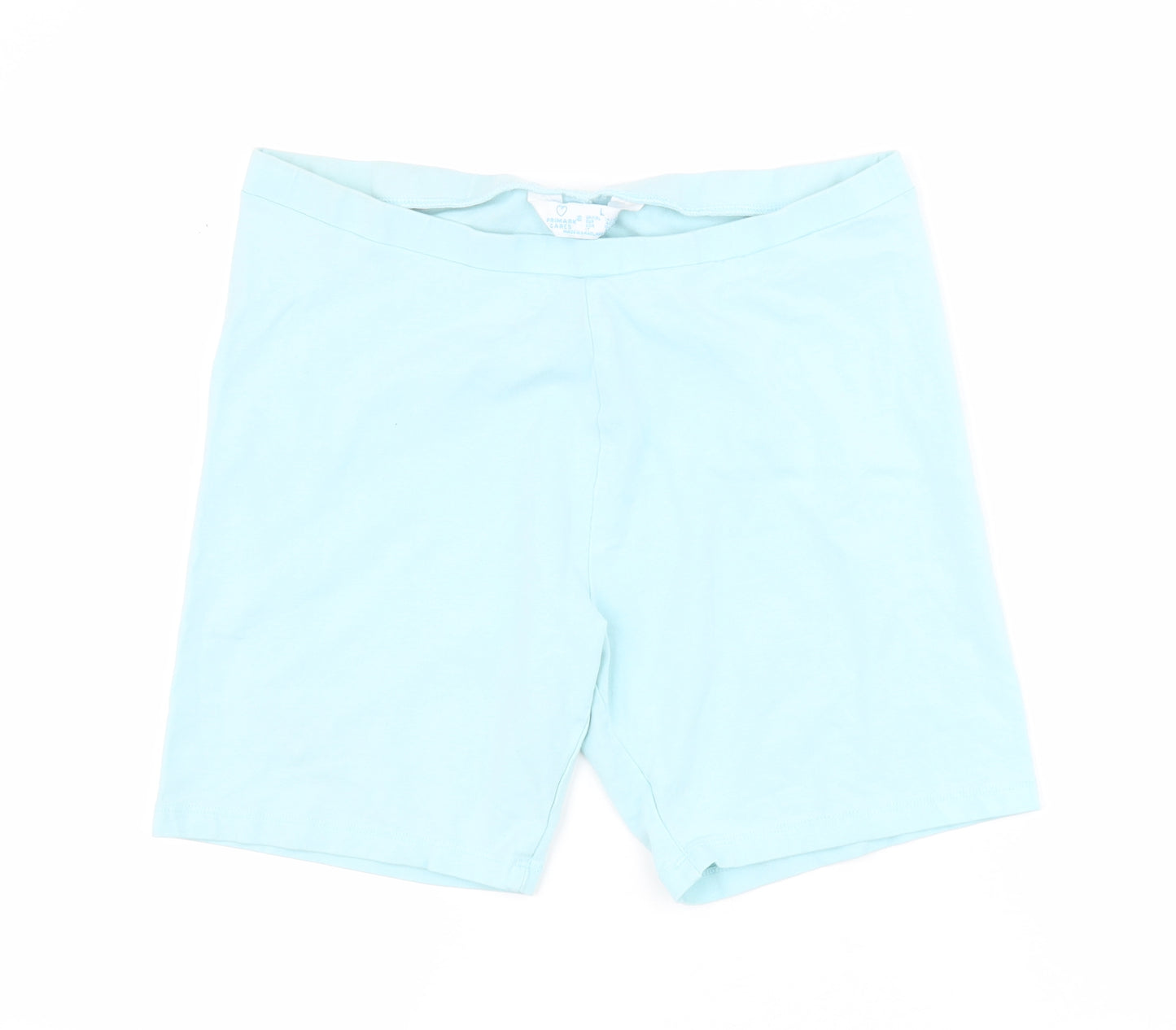 Primark Womens Blue  Cotton Sweat Shorts Size L L6 in Regular Pull On