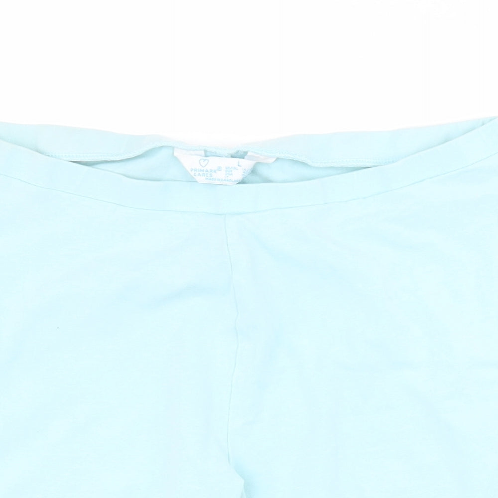 Primark Womens Blue  Cotton Sweat Shorts Size L L6 in Regular Pull On