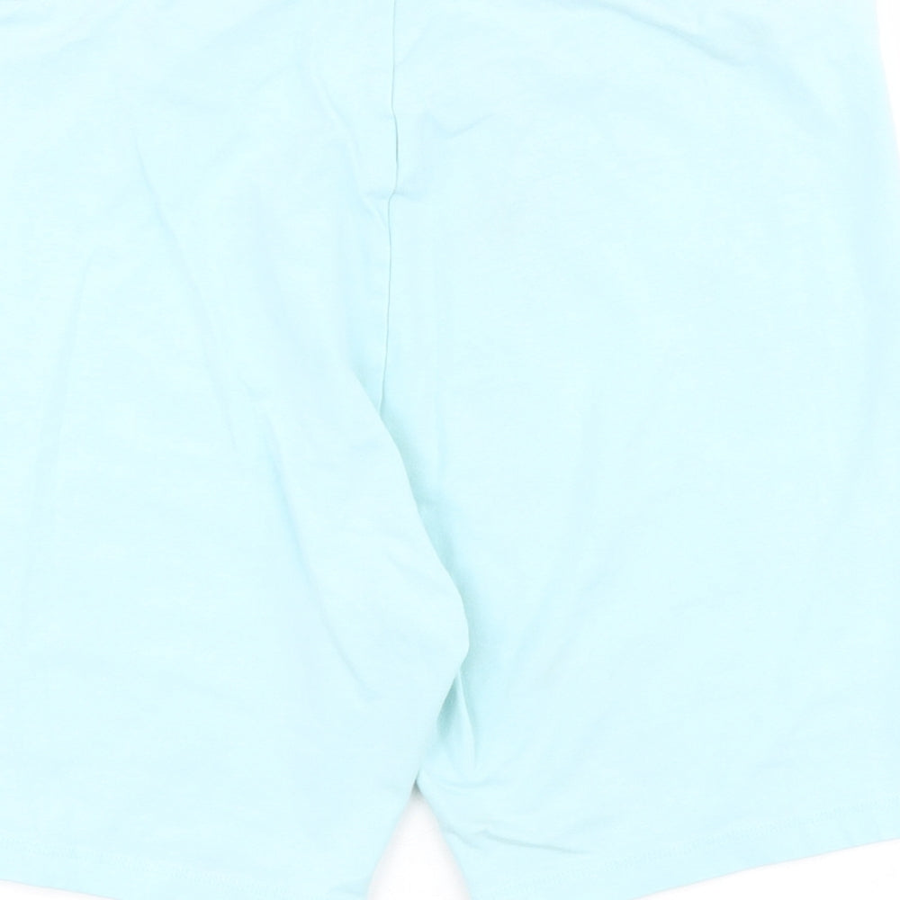 Primark Womens Blue  Cotton Sweat Shorts Size L L6 in Regular Pull On