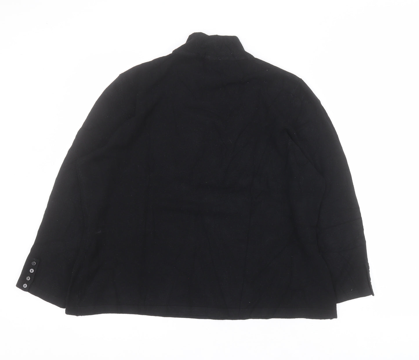 Viyella Womens Black High Neck  Viscose Pullover Jumper Size XL