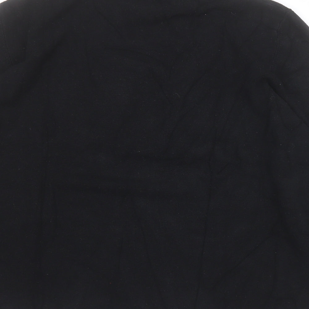 Viyella Womens Black High Neck  Viscose Pullover Jumper Size XL
