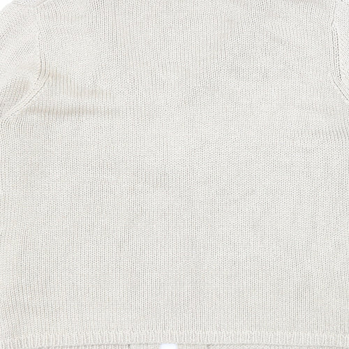 Alex & Co Womens Brown Collared  Acrylic Cardigan Jumper Size 14