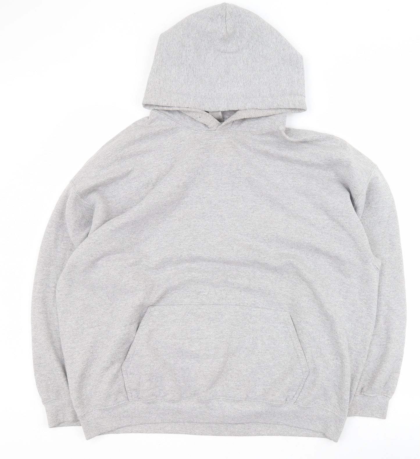 Gildan Mens Grey  Cotton Pullover Hoodie Size 2XL