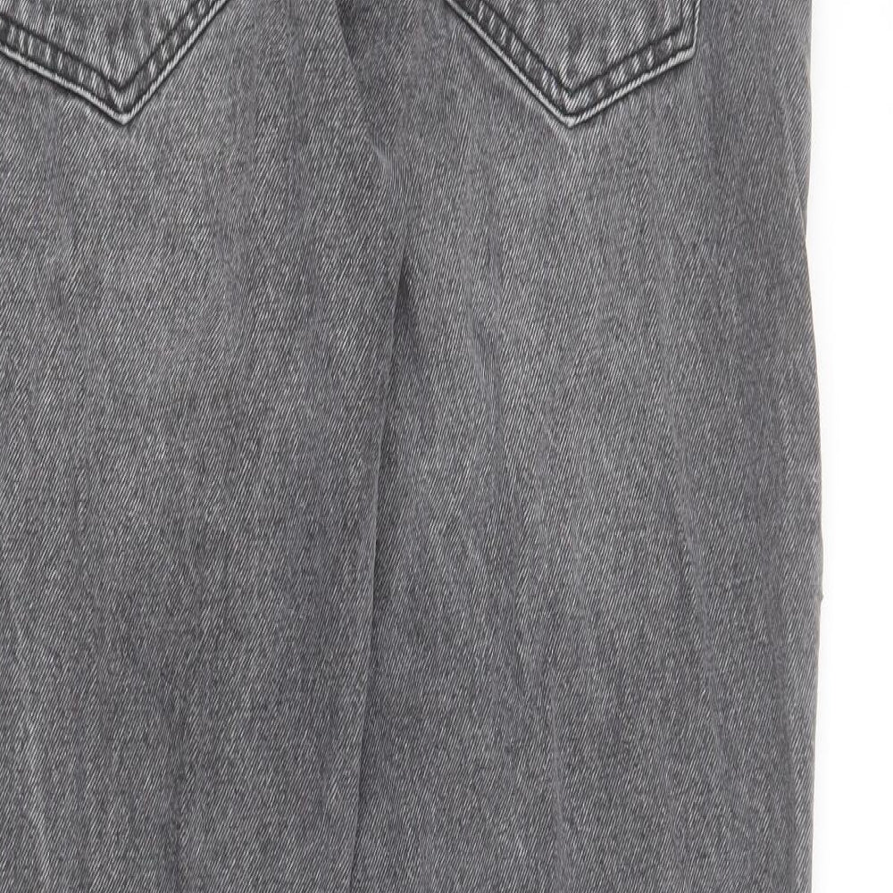 NEXT Mens Grey  Cotton Straight Jeans Size 30 in L30 in Regular Button