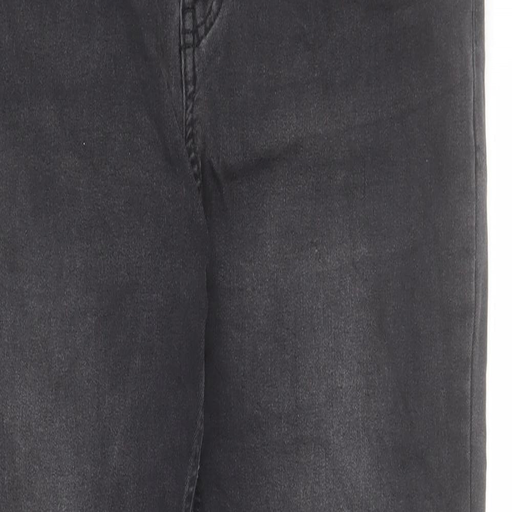 365 Womens Black  Cotton Skinny Jeans Size 14 L26 in Regular Zip