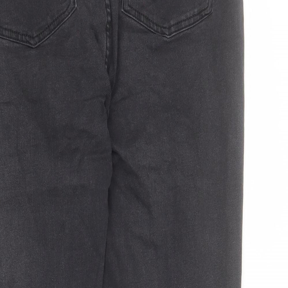 365 Womens Black  Cotton Skinny Jeans Size 14 L26 in Regular Zip