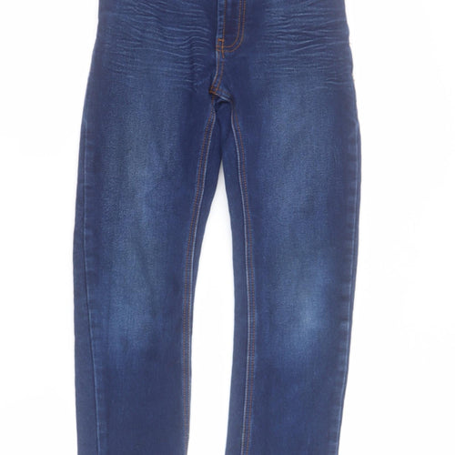 NEXT Boys Blue  Cotton Skinny Jeans Size 9 Months  Regular Zip
