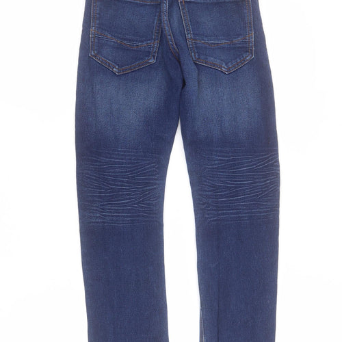 NEXT Boys Blue  Cotton Skinny Jeans Size 9 Months  Regular Zip