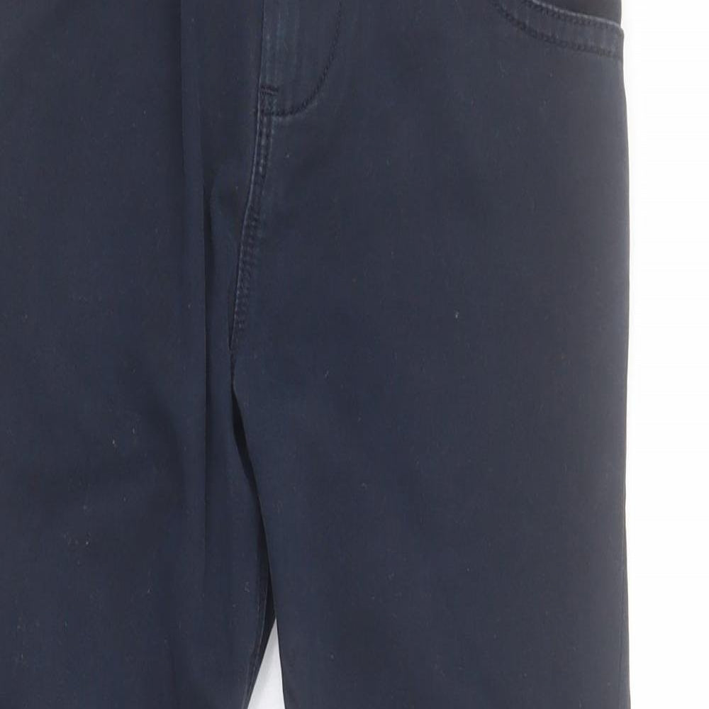 NEXT Boys Blue  100% Cotton Chino Trousers Size 7 Years  Regular Zip
