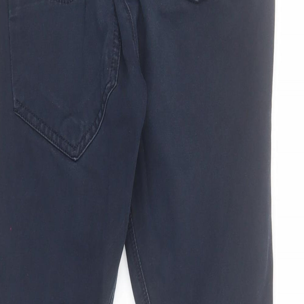 NEXT Boys Blue  100% Cotton Chino Trousers Size 7 Years  Regular Zip