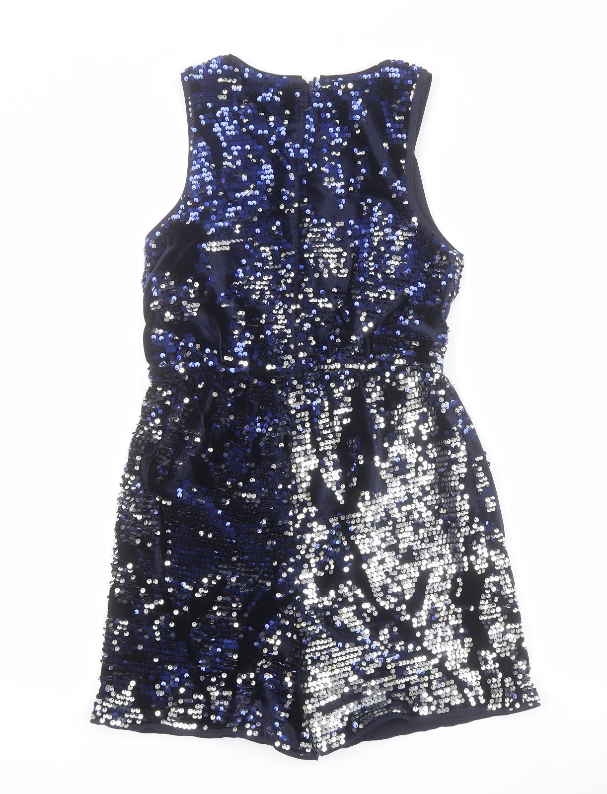 Marks and Spencer Girls Blue  Polyester Playsuit One-Piece Size 9-10 Years  Zip