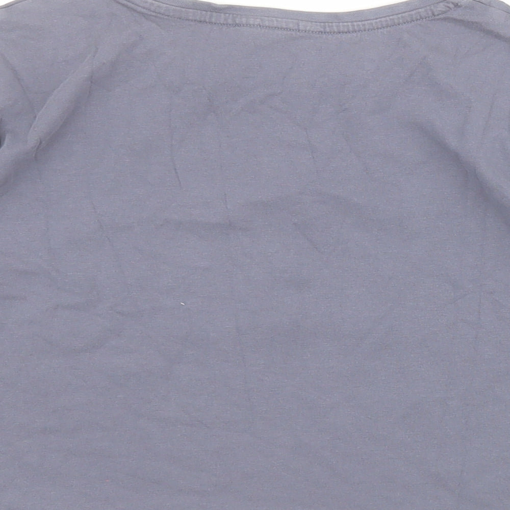 Matalan Girls Grey  100% Cotton Cropped T-Shirt Size 12 Years Crew Neck Pullover - Slogan