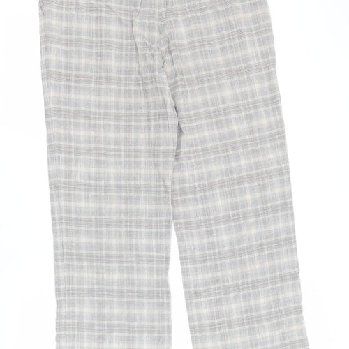 NEXT Womens Multicoloured Plaid Viscose Carrot Trousers Size 12 L30 in Regular Zip
