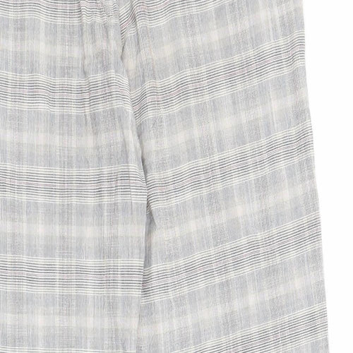NEXT Womens Multicoloured Plaid Viscose Carrot Trousers Size 12 L30 in Regular Zip