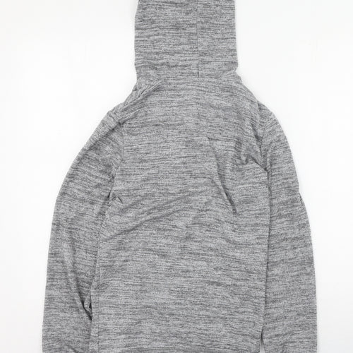 George Womens Grey Round Neck  Polyester Full Zip Jumper Size 8